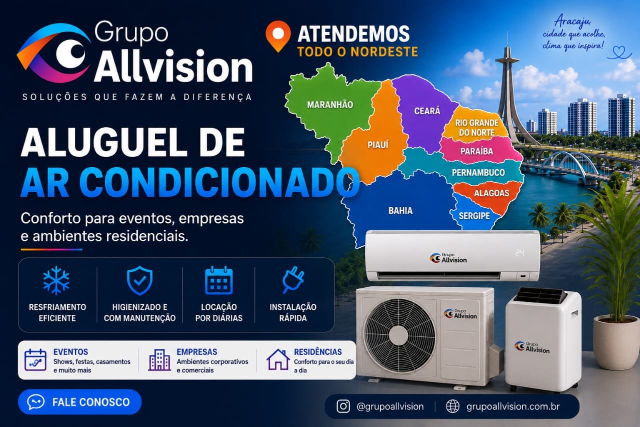 Aluguel de Ar-Condicionado Split, Portátil e Piso Teto para Comércio e Eventos em Maceió