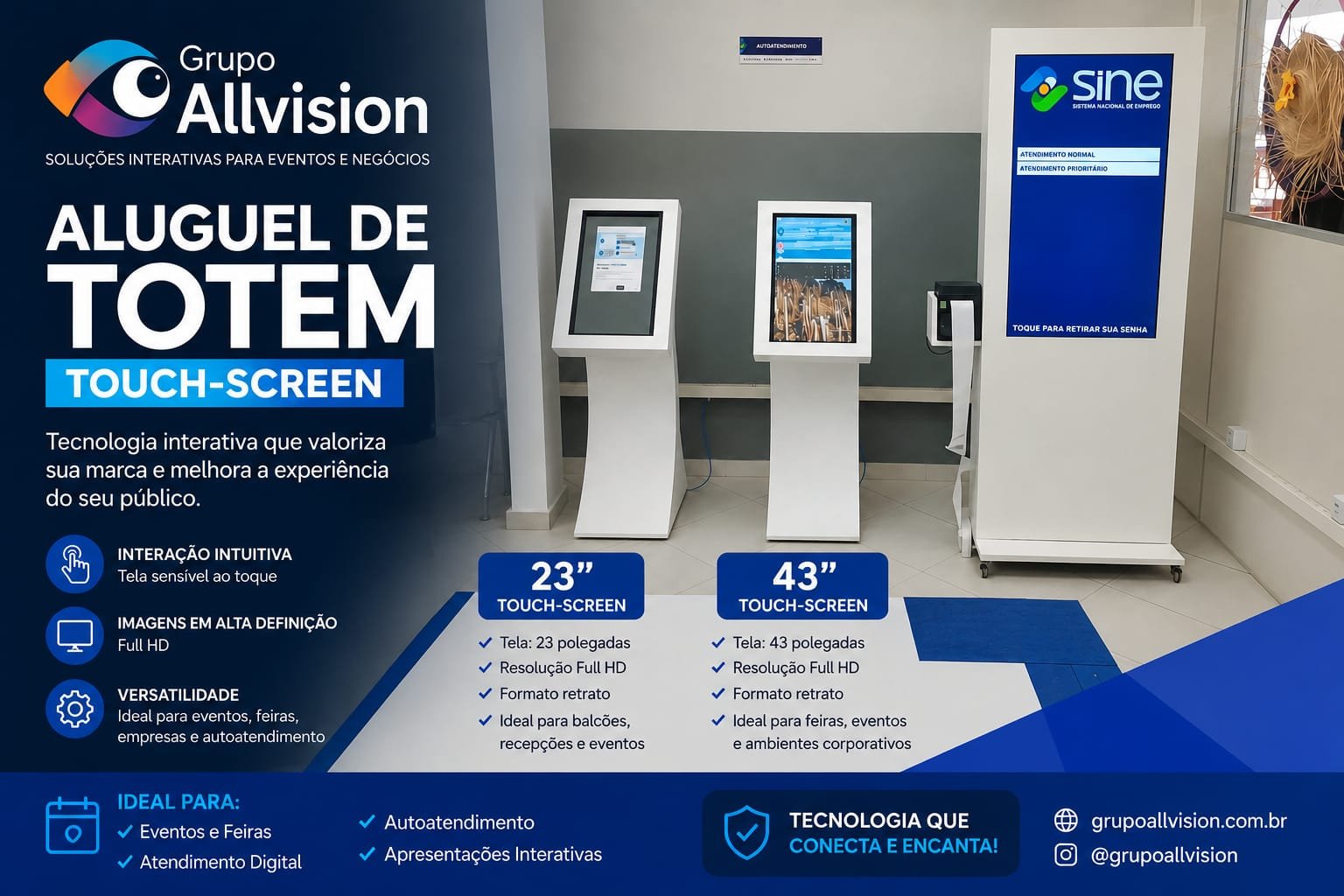 Aluguel de Totem Interativo, Painel de LED, Óculos VR e Projetor para Feiras e Eventos em Todo o Nordeste em 2026