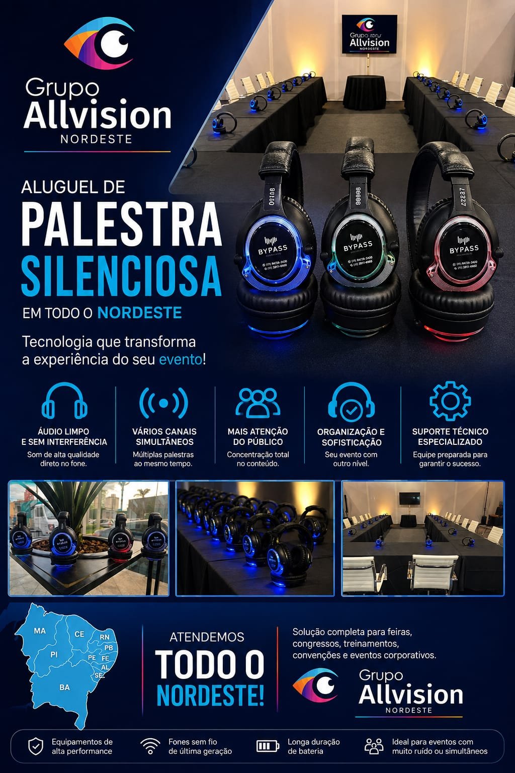Locação de Audiovisual para Shows, Feiras e Eventos: LED Indoor, Outdoor, Projetores e TVs no Nordeste