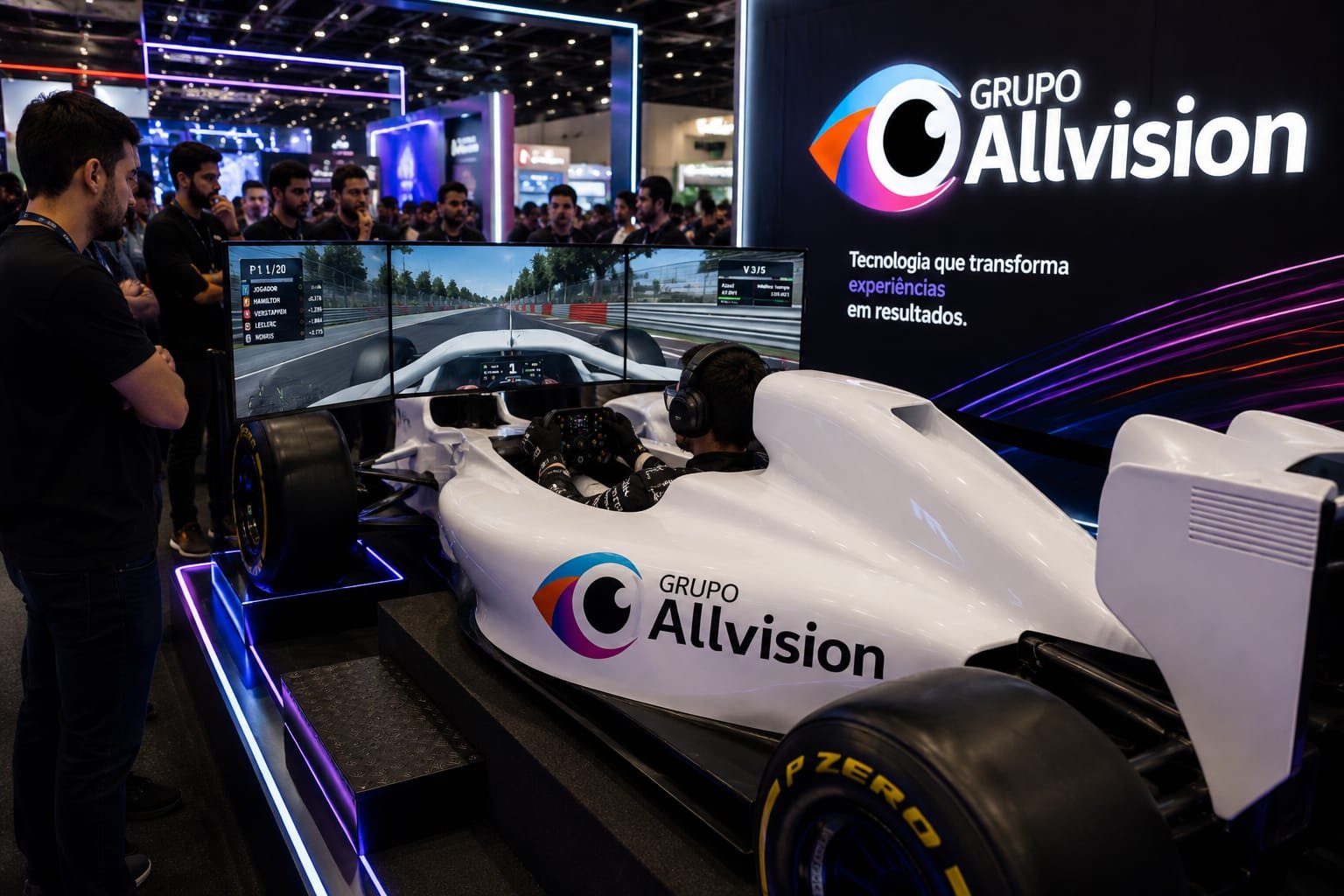 Aluguel de TV de Grande Formato, Simulador de Fórmula 1, Holobox e Totem de Credenciamento para eventos em Recife – Pernambuco